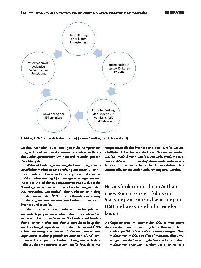 Vorschauseite 2: Ein Kompetenzportfolio zur Stärkung der evidenzbasierten Praxis im kommunalen ÖGD