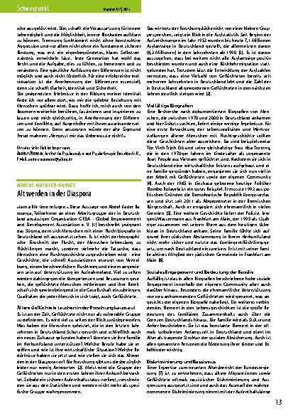 Vorschauseite 1: Alt werden in der Diaspora