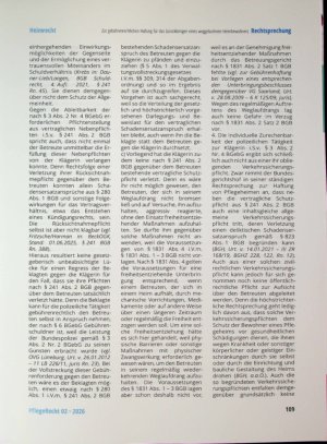 Vorschauseite 4: Zur gebührenrechtlichen Haftung für das Zurückbringen eines weggelaufene Heimbewohners