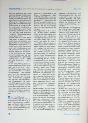 Vorschauseite 5: Zur gebührenrechtlichen Haftung für das Zurückbringen eines weggelaufene Heimbewohners