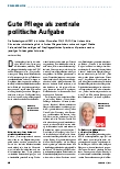Vorschauseite 1: Gute Pflege als zentrale politische Aufgabe