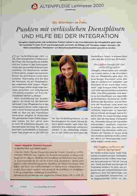 Vorschauseite 1: Punkten mit verlässlichen Dienstplänen UND HILFE BEI DER INTEGRATION