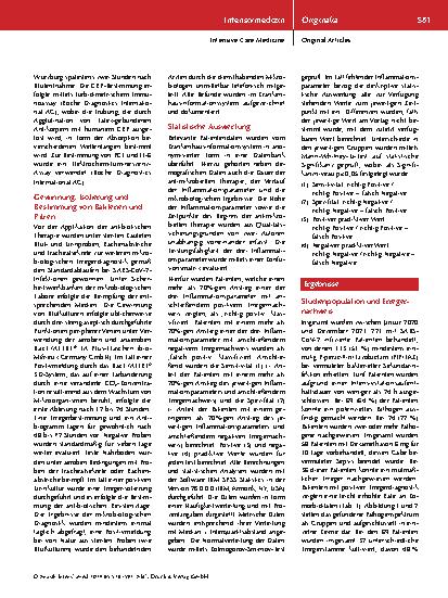 Vorschauseite 4: Antientzündliche Therapie kann die prognostische Aussagekraft entzündlicher Biomarker bei der Erkennung bakterieller Sekundärinfektionen bei Intensivpatienten mit SARS-CoV-2-bedin…