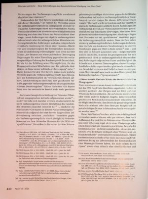 Vorschauseite 6: Neue Entwicklungen zur dienstrechtlichen Würdigung von „Nazi-Chats