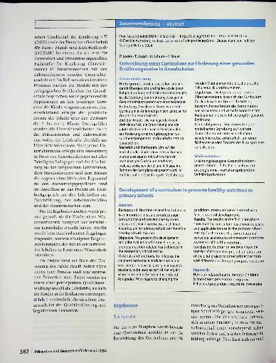 Vorschauseite 3: Entwicklung eines Curriculums zur Förderung einer gesunden Ernährungsweise in Grundschulen