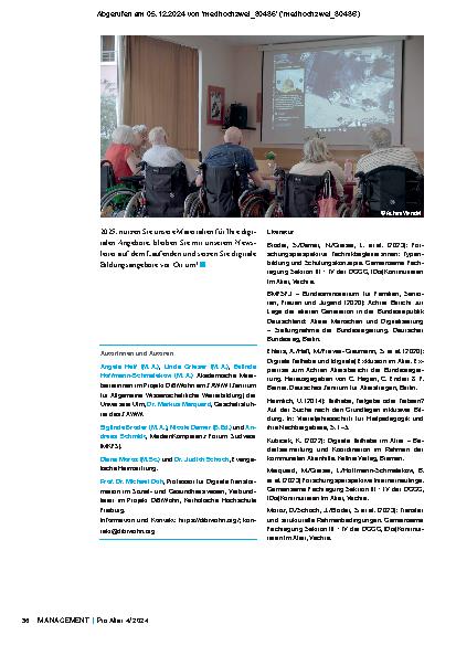 Vorschauseite 4: Digitale Welten gemeinsam erleben – das Projekt DiBiWohn