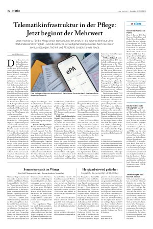 Vorschauseite 1: Telematikinfrastruktur in der Pflege: Jetzt beginnt der Mehrwert