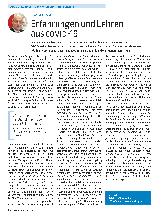 Vorschauseite 1: Erfahrungen und Lehren aus COVID-19