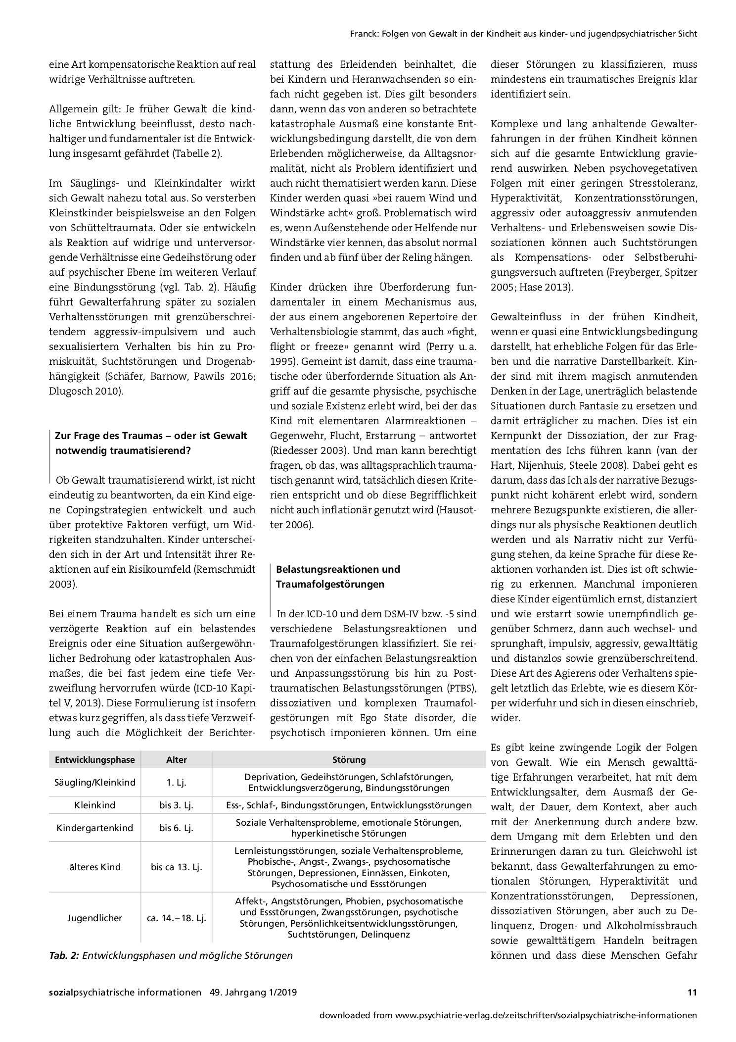 Vorschauseite 4: Folgen von Gewalt in der Kindheit aus kinder- und jugendpsychiatrischer Sicht