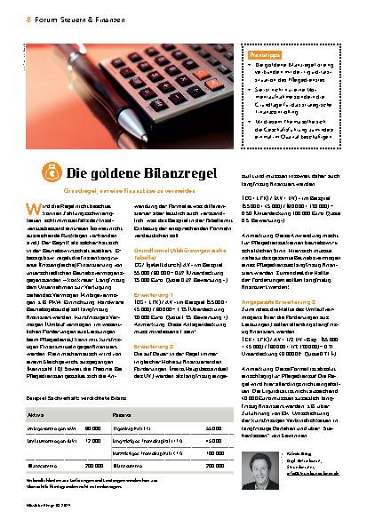 Vorschauseite 1: Die goldene Bilanzregel: Grundregel, um eine Finanzkrise zu vermeiden.