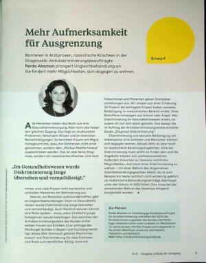 Vorschauseite 1: Mehr Aufmerksamkeit für Ausgrenzung