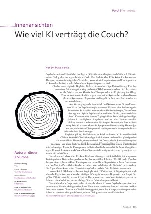 Vorschauseite 1: Wie viel KI verträgt die Couch?