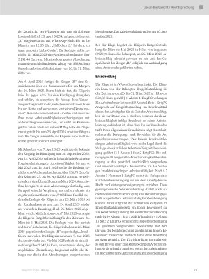 Vorschauseite 2: Ankündigung des Krankfeierns durch einen Arbeitnehmer