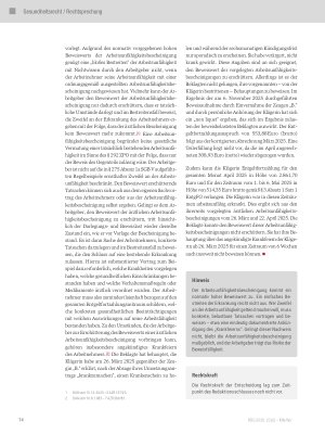 Vorschauseite 3: Ankündigung des Krankfeierns durch einen Arbeitnehmer