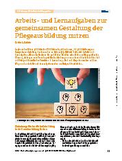 Vorschauseite 1: Arbeitsund Lernaufgaben zur gemeinsamen Gestaltung der Pflegeausbildung nutzen.