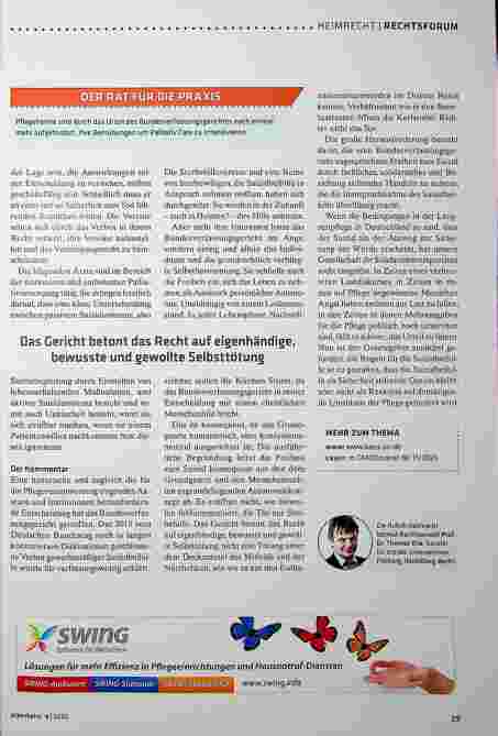 Vorschauseite 2: Bundesverfassungsgericht stärkt die Freiheit zum Suizid