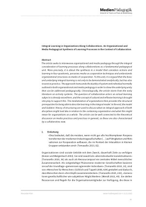 Vorschauseite 2: Integrales Lernen in Organisationen entlang von Kollaborationen