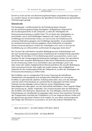 Vorschauseite 5: Abmahnung und Direktionsrecht bei nicht erwiesener Pflichtverletzung