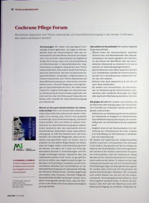 Vorschauseite 1: Cochrane Pflege Forum