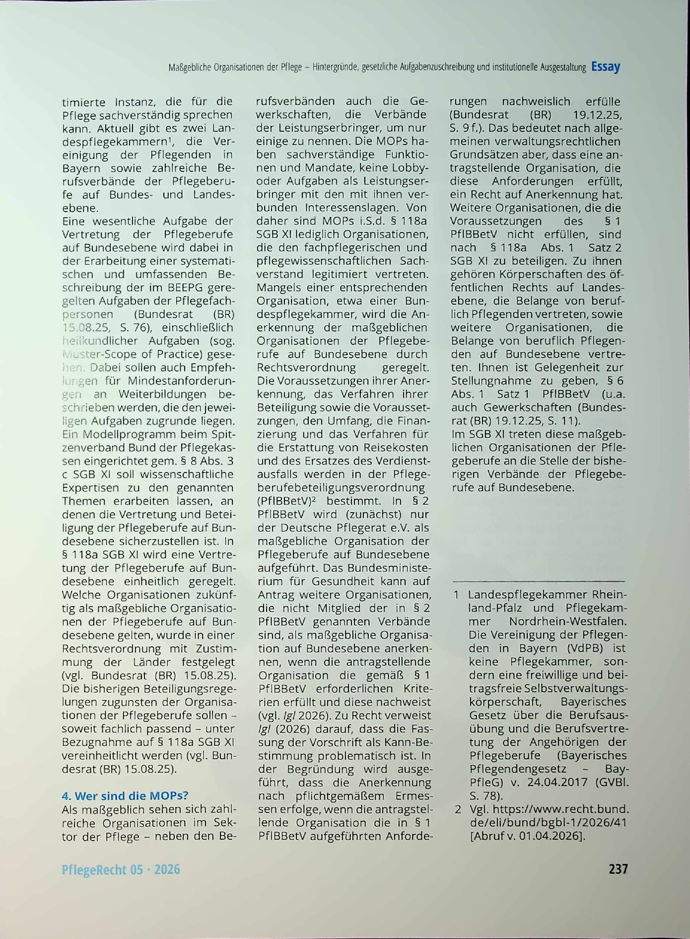Vorschauseite 3: Maßgebliche Organisationen der Pflege – Hintergründe, gesetzliche Aufgabenzuschreibung und institutionelle Ausgestaltung