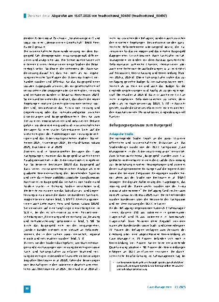 Vorschauseite 2: Zwischen Anspruch und Alltag. Zwei Jahre Bürgergeld aus Sicht des Fallmanagements