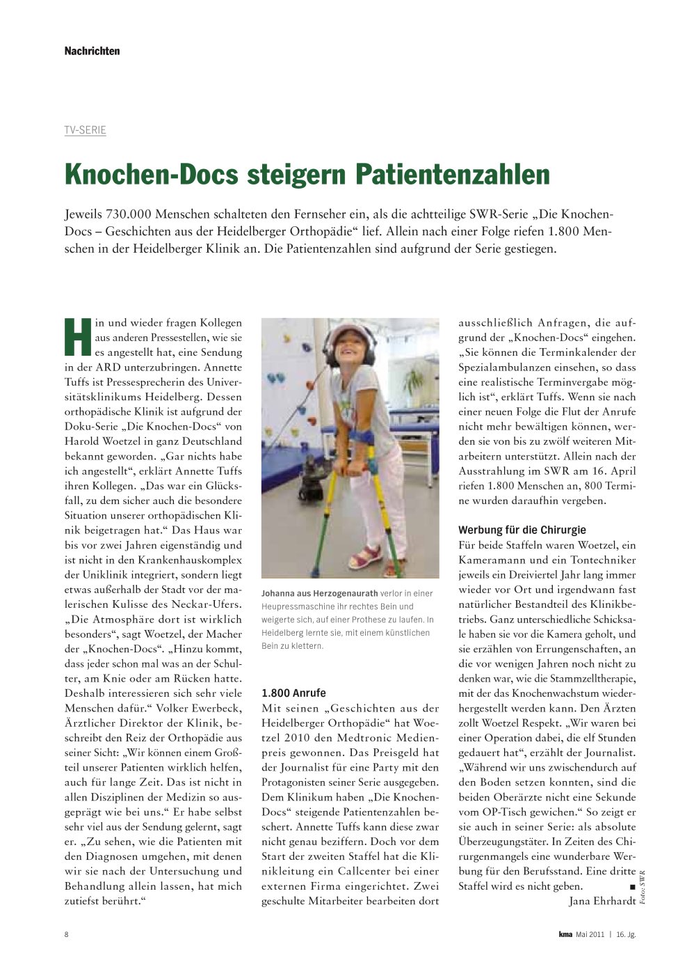 Vorschauseite 1: Knochen-Docs steigern Patientenzahlen