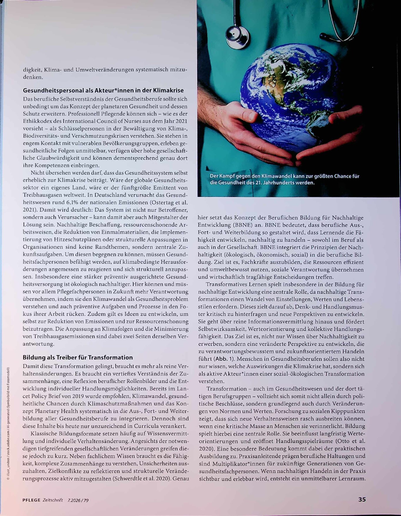 Vorschauseite 2: Klimawandel als Gesundheitsproblem