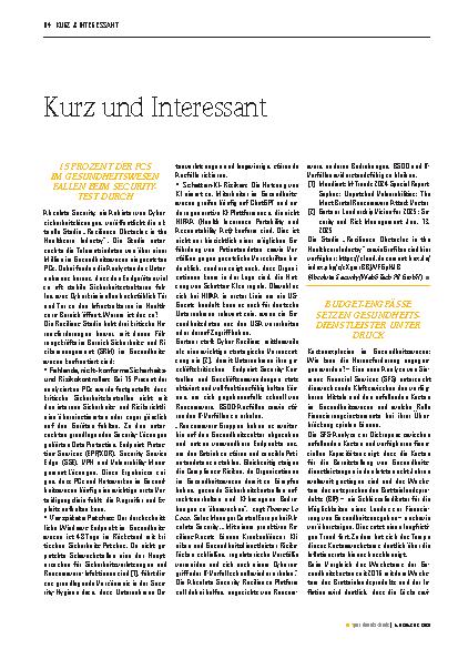 Vorschauseite 1: Kurz und Interessant