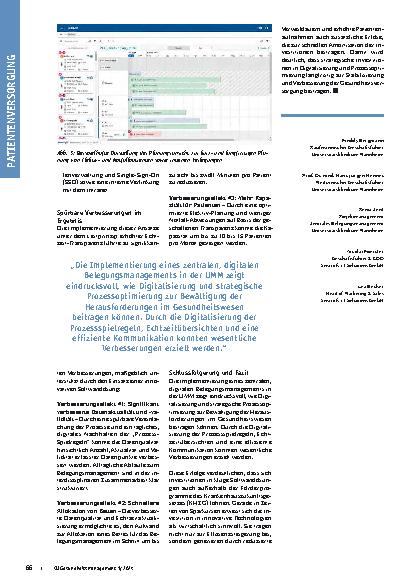 Vorschauseite 3: Smartes Belegungsund Verweildauermanagement: Wie innovative Softwarelösungen die Effizienz und Patientenversorgung verbessern