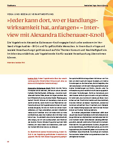 Vorschauseite 1: "Jeder kann dort, wo er Handlungswirksamkeit hat, anfangen."