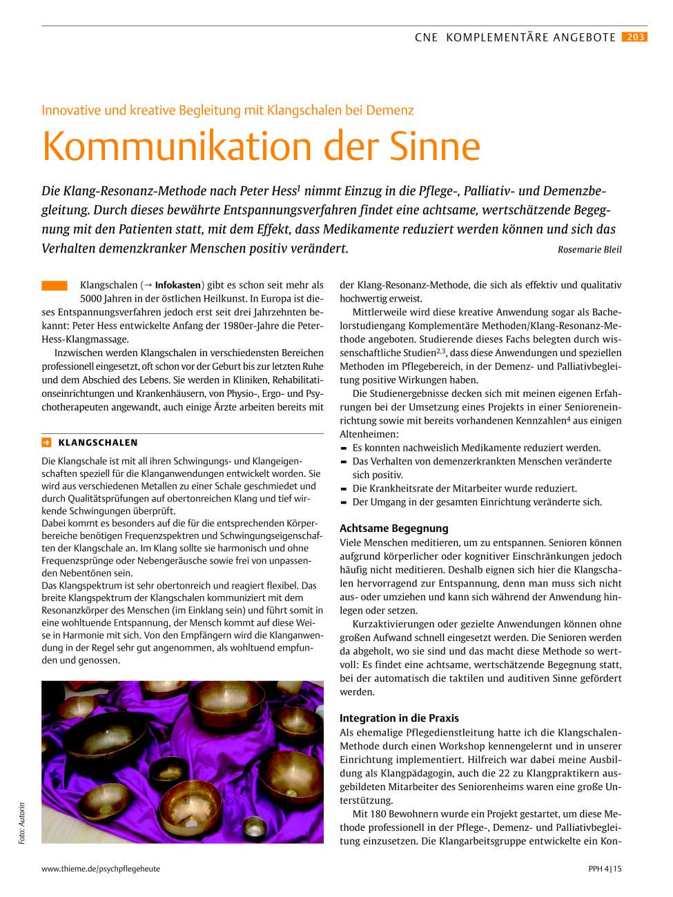 Vorschauseite 1: Kommunikation der Sinne