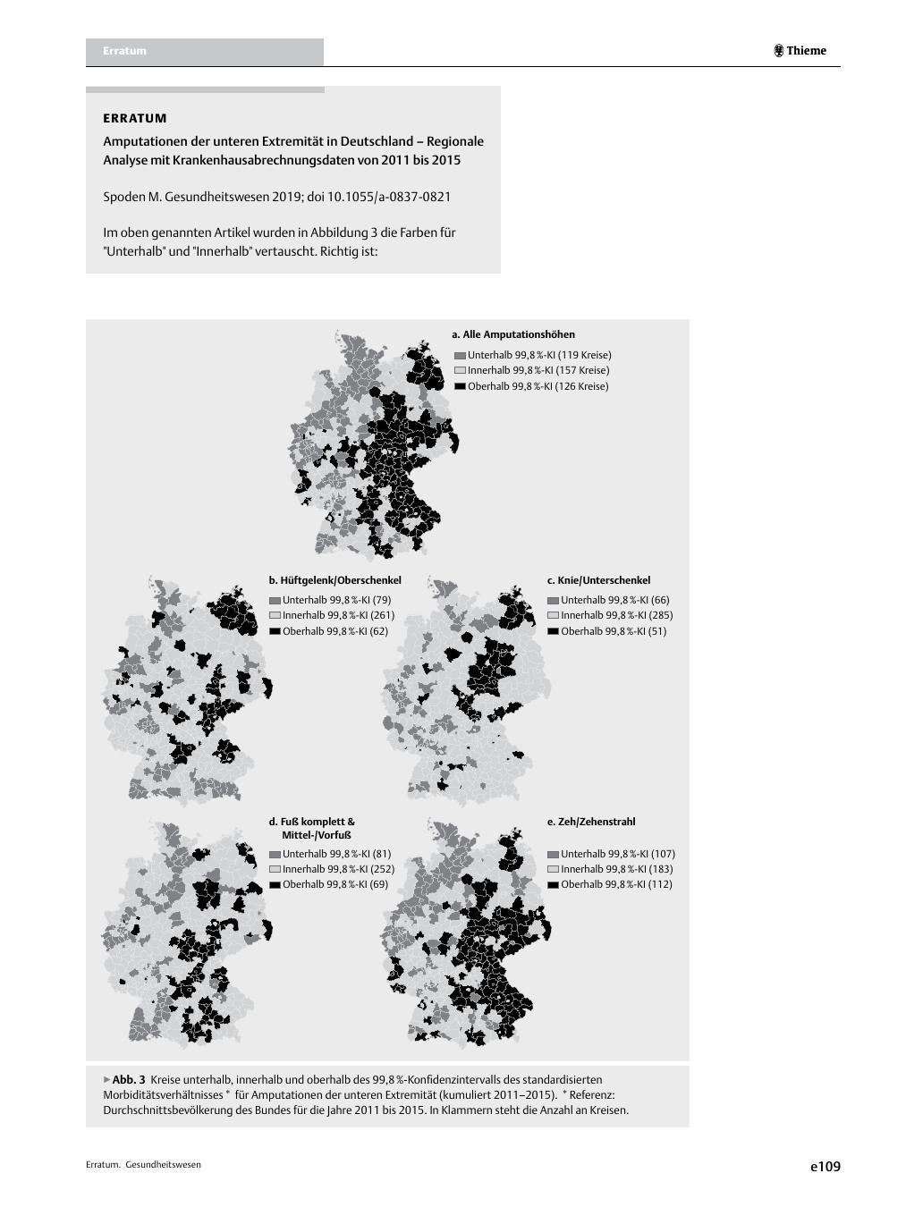 Vorschauseite 1: Erratum: Amputationen der unteren Extremität in Deutschland – Regionale Analyse mit Krankenhausabrechnungsdaten von 2011 bis 2015