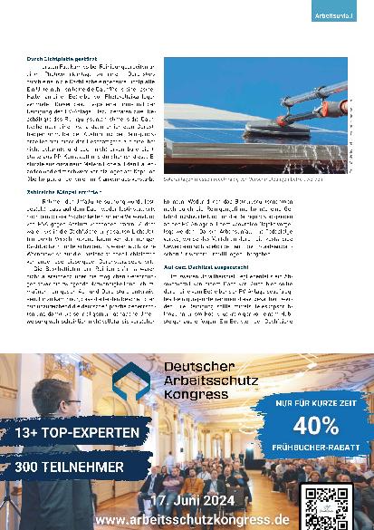 Vorschauseite 2: Photovoltaikanlagen: Gefährliche Arbeiten in der Höhe, Wartung nicht mitgedacht.