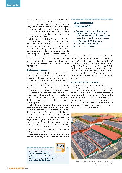 Vorschauseite 3: Photovoltaikanlagen: Gefährliche Arbeiten in der Höhe, Wartung nicht mitgedacht.