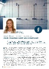 Vorschauseite 1: Auch Duschen zählt als Arbeitszeit.
