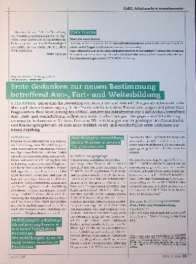 Vorschauseite 4: Aktuelles und Wichtiges aus dem Berufsrecht