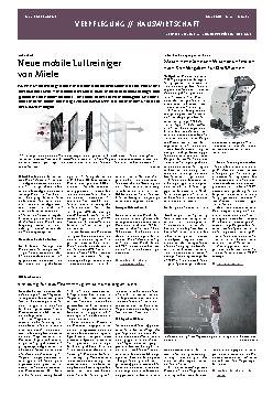 Vorschauseite 1: Neue mobile Luftreiniger von Miele
