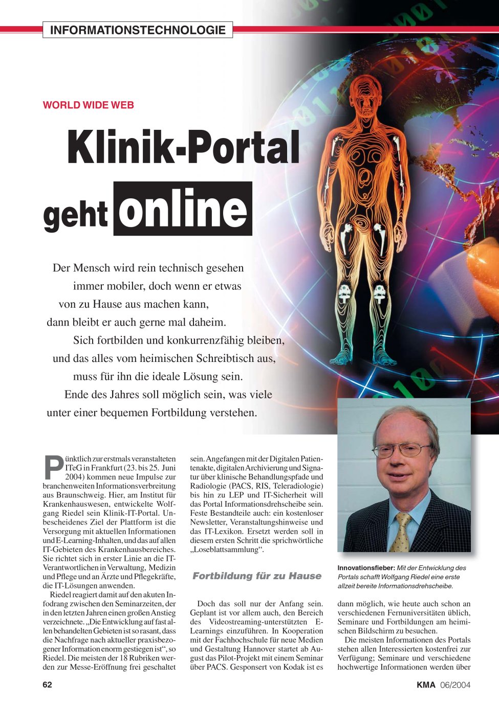 Vorschauseite 1: Klinik-Portal geht online