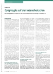 Vorschauseite 1: Dysphagie auf der Intensivstation