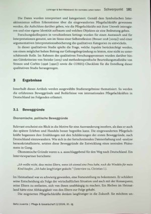 Vorschauseite 5: Ein normales Leben haben: Beweggründe von eingewanderten Pflegefachkräften für ein Arbeiten und Leben in Deutschland