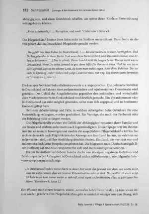 Vorschauseite 6: Ein normales Leben haben: Beweggründe von eingewanderten Pflegefachkräften für ein Arbeiten und Leben in Deutschland