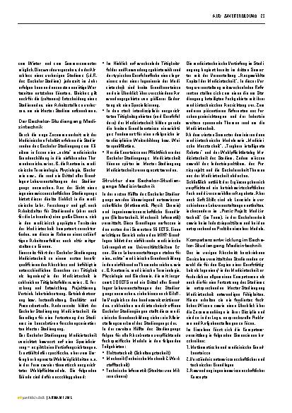 Vorschauseite 2: Ein interdisziplinärer Medizintechnik-Studiengang