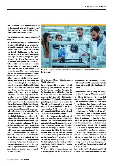 Vorschauseite 4: Ein interdisziplinärer Medizintechnik-Studiengang