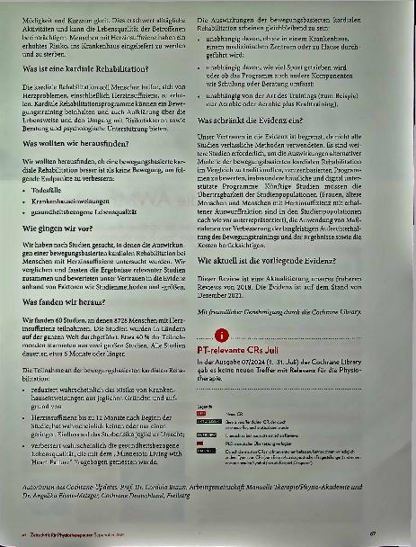 Vorschauseite 2: Leitlinienempfehlung für Beckenbodenreha?