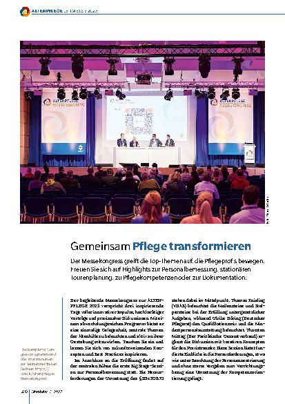 Vorschauseite 1: Gemeinsam Pflege transformieren