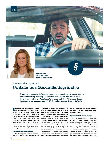 Vorschauseite 1: Kein Versicherungsschutz Umkehr aus Gesundheitsgründen