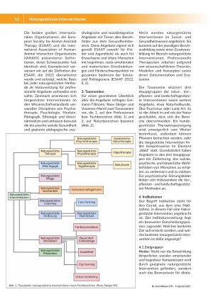 Vorschauseite 2: Naturgestützte Interventionen Ergänzung zu klassischen Methoden
