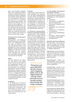 Vorschauseite 4: Naturgestützte Interventionen Ergänzung zu klassischen Methoden