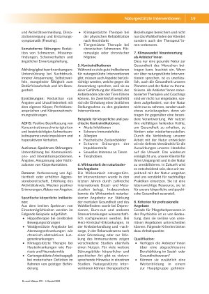 Vorschauseite 5: Naturgestützte Interventionen Ergänzung zu klassischen Methoden