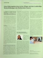 Vorschauseite 1: Eine Führungskarriere in der Pflege: mit den Leadership Weiterbildungen der Hochschule Luzern